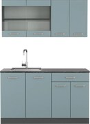 Pojedyncza kuchnia niebiesko-szary/antracytowy 140x60x81.6 r-line