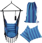 MIADOMODO Wiszący fotel bujany, niebieski