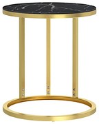 Stolik kawowy z czarnym marmurem B6-D76