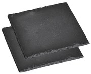 Kesper 38109 Zestaw tac do serwowania z łupka 2szt., 20 x 20 cm