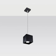 Lampa wisząca QUAD 1 czarna SOLLUX  LIGHTING