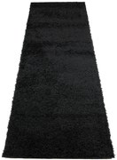 Czarny nowoczesny chodnik shaggy na metry D7-M30