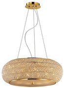 Ideal Lux - Żyrandol kryształowy na lince PASHA 10xE14/40W/230V śr. 55 cm złoty