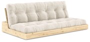 Biała sztruksowa rozkładana sofa 196 cm Base – Karup Design