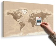 Obraz na korku piękna mapa świata w stylu vintage
