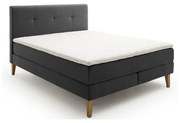 Antracytowe łóżko boxspring 160x200 cm Stockholm – Meise Möbel