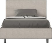 Łóżko bez stelaża tapicerowane 120x200 tkaniny Labirinto 1 biały Adele