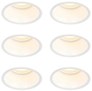 Zestaw 6 białych opraw LED GU10 50mm IP44 - Dept