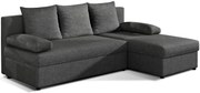 Ciemnoszara rozkładana narożna sofa GINO, dwustronna