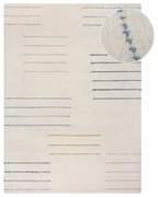 Kremowy wełniany dywan tkany ręcznie 120x170 cm Dottie Geometric – Flair Rugs