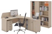 Zestaw mebli biurowych MIRELLI, typ C, prawy, brzoza