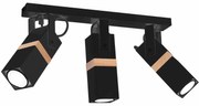 Lampa sufitowa potrójna, kierunkowa, na listwie, czarna VIDAR BLACK 3xGU10
