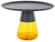 Stolik kawowy TIFFANY B 70x70 czarny/pomarańczowy SIGNAL