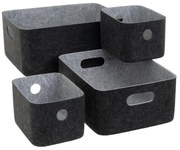 Tekstylne koszyki zestaw 4 szt. 36x27x16 cm – Casa Selección