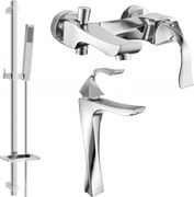 Mexen Estrella DQ02 zestaw wannowy, chrom - 72313DQ02-00