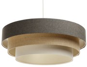 Lampa wisząca ERUTAN TRIPLE szara/beżowa/kremowa BPS KONCEPT