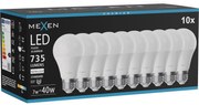 Mexen Nova 10x żarówka LED E27, A60, 7W, Neutralna - 4000K, 735 lm - L100-E27-0740-01x10