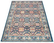 Niebieski retro dywan w perski wzór W1-C38