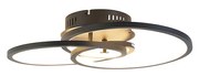 Plafon / Lampy sufitowe czarny 45 cm z wbudowanym LED 3-stopniowy ściemniacz - RowinDesignerski Oswietlenie wewnetrzne