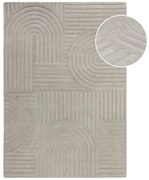 Szary dywan wełniany Flair Rugs Zen Garden, 120x170 cm