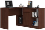 Klasyczne Biurko Z Szafką I Półkami Wenge C5-W03