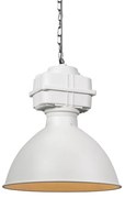 Industrialna lampa wisząca mała matowa biała - Sicko