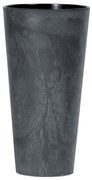 Donica ogrodowa 38 cm Tubus Slim Beton Effect antracyt PROSPERPLAST