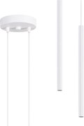 Lampa wisząca nowoczesny Arche, stal - 2 źródło - L.15 x H.118 cm - biały
