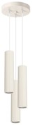 Lampa wisząca KARBON 3P beżowa ryflowana SOLLUX  LIGHTING