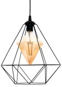 Lampa wisząca ALAMBRE BLACK 1xE27 4W żarówka w zestawie