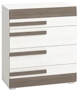 Gabinet SARPA 96x86 cm biały/brązowy