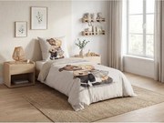 PrzytulneMieszkanie.pl PrzytulneMieszkanie.pl Pościel dziecięca z bawełny renforcé TEDDY HENRY beżowa Rozmiar pościeli: 80 x 80 cm | 135 x 200 cm