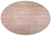 Dywan pluszowy Catwalk beżowy 120 cm x 120 cm koło