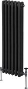 Tradycyjny grzejnik 3-kolumnowy - 1500 x 292 mm - czarny