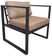 Zestaw mebli ogrodowych sofa + 2 fotele + stolik Oxford beż