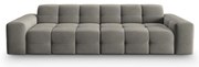 Szara aksamitna sofa 255 cm Kendal – Micadoni Home