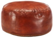 Brązowa okrągła pufa F1-N27