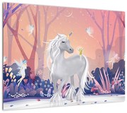 Obraz - Jednorożec w magicznym lesie (70x50 cm)