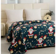 Narzuta na łóżko SANTA, niebieska Rozmiar: 200 x 220 cm