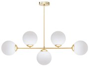 Żyrandol na drążku FIRA 5xE27/60W/230V złoty