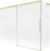 Mexen Rox L parawan nawannowy 2-skrzydłowy rozsuwany 190 + 80 x 150 cm, transparent, złoty szczotkowany - 8C9L-190-080-55-00