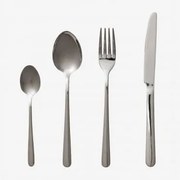 Zestaw Sztućców Ze Stali Nierdzewnej 16 Elementów Sornia Chrome - Sklum