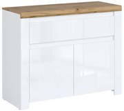 Biała nowoczesna komoda w połysku L2-N78