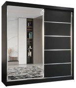 Szafa przesuwna - Marco 200 cm, czarny mat