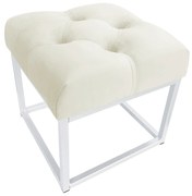 Pufa CHESTERFIELD LOFT ławka postawa biała MG50