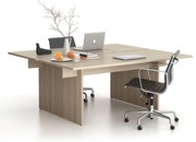 Biurko DOUBLE SOLID, 180x165 cm, dąb naturalny