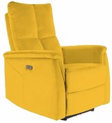 Fotel rozkładany NEPTUN VELVET curry SIGNAL