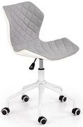 Szary fotel młodzieżowy do biurka na kółkach Z1-P66