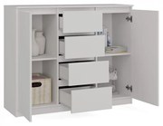 Komoda z 6 szufladami Malwa 2D4S/120 BIAŁY