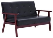 2 osobowa czarna sofa retro R3-F01